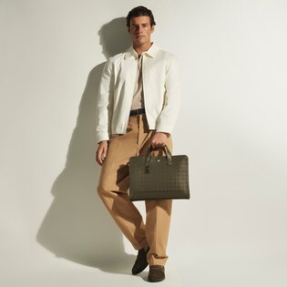 Thin Briefcase in Extreme Leather