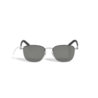 Squared Sunglasses with Silver-Coloured Metal Frame