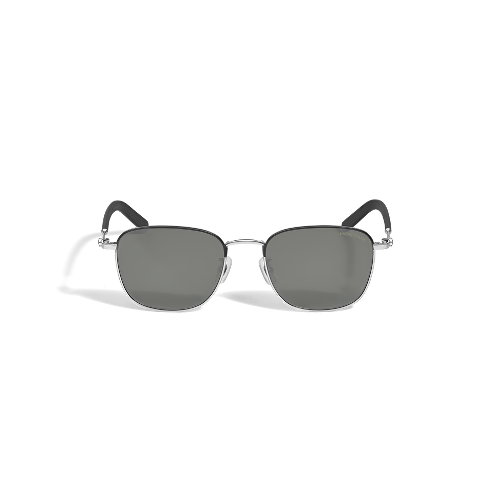 Squared Sunglasses with Silver-Coloured Metal Frame - 1