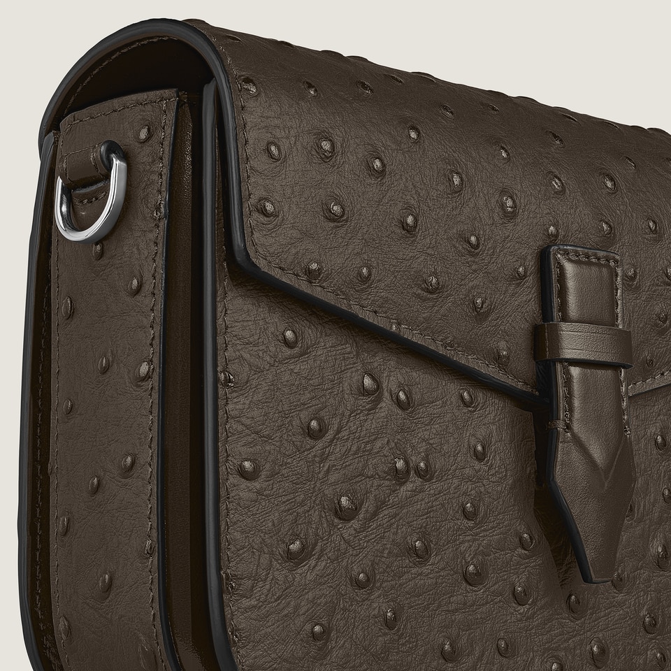 Nib Crossbody Bag in Ostrich-Embossed Leather - 3