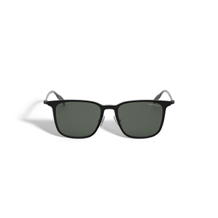 Rechteckige Sonnenbrille mit schwarzem Spritzgussrahmen
