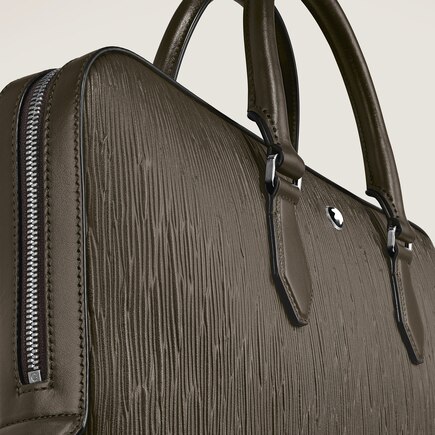 Thin Briefcase in Corteccia Sfumato Leather