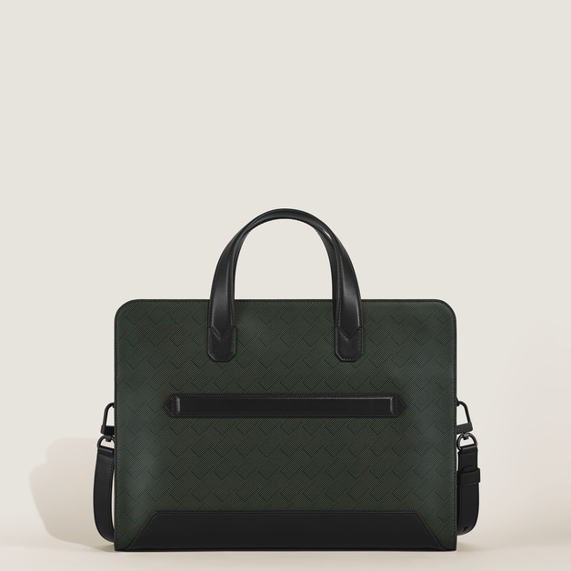 Thin Briefcase in Extreme Leather - 3