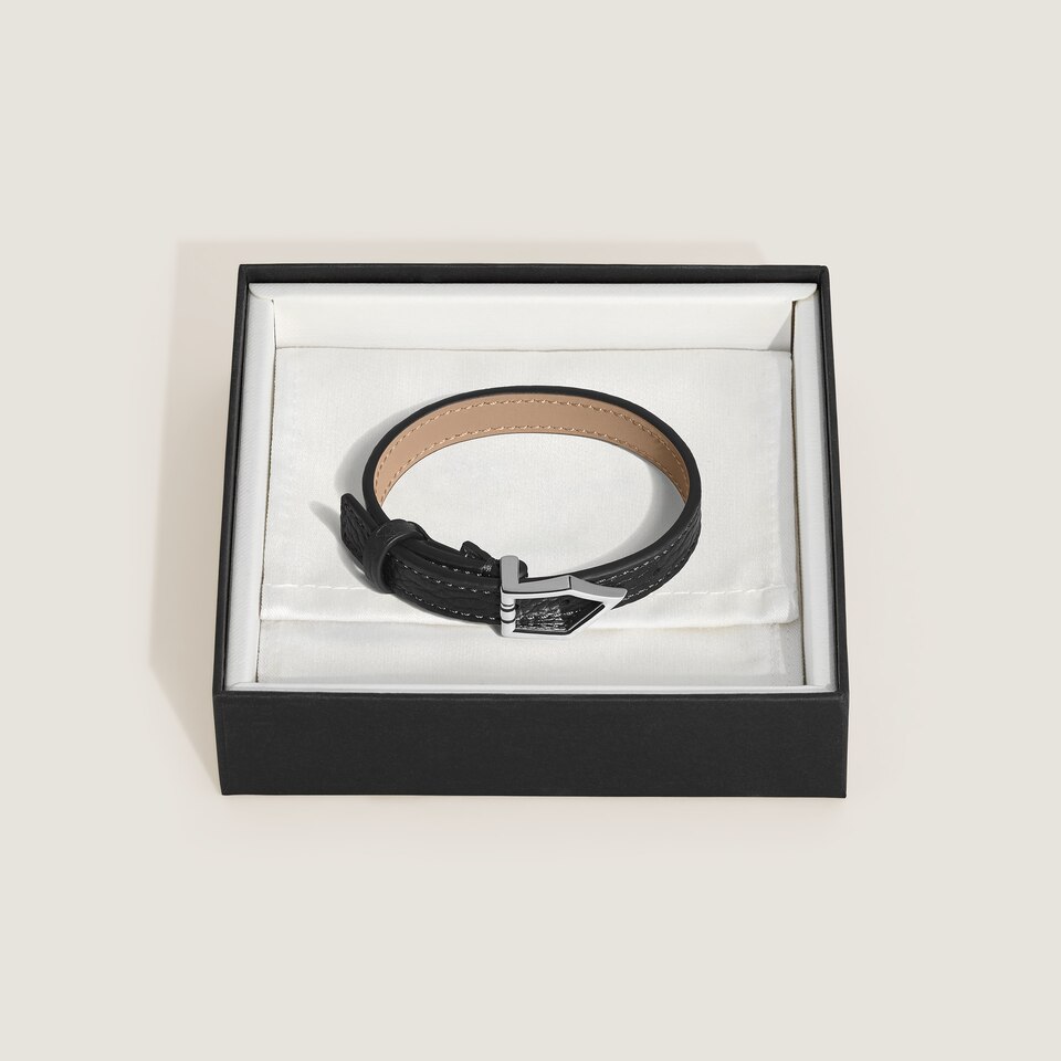 Plain Nib Bracelet in Grain Leather - 2