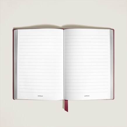 Notebook Medium, Cassis Leather, Burgundy, Lined Pages