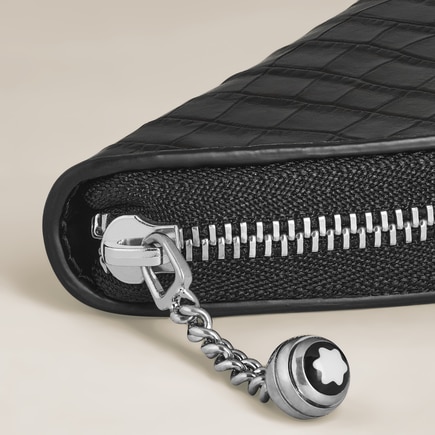 1-Pen Pouch in Croco-Embossed Leather