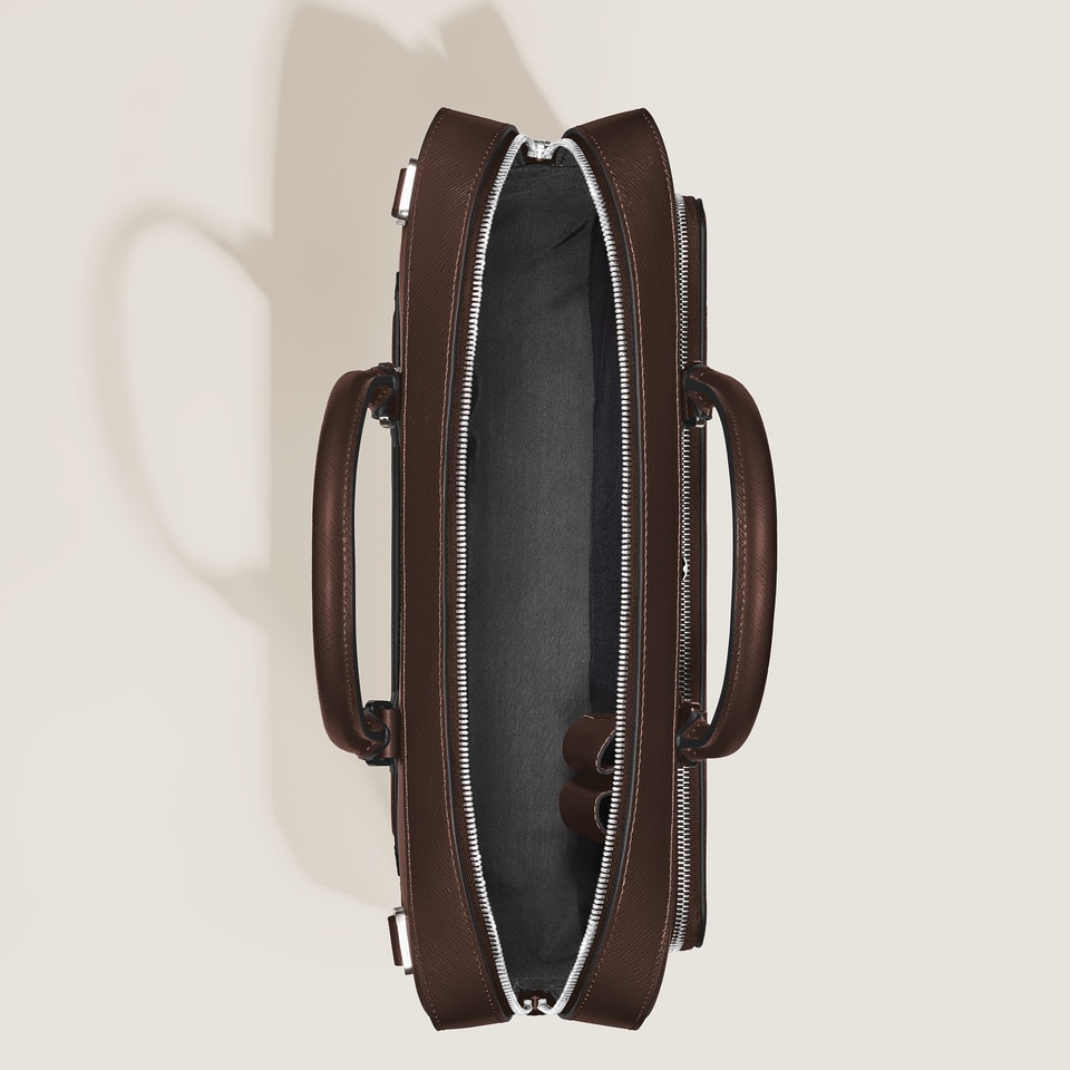 Medium Briefcase with Pocket in Sartorial Leather - 7