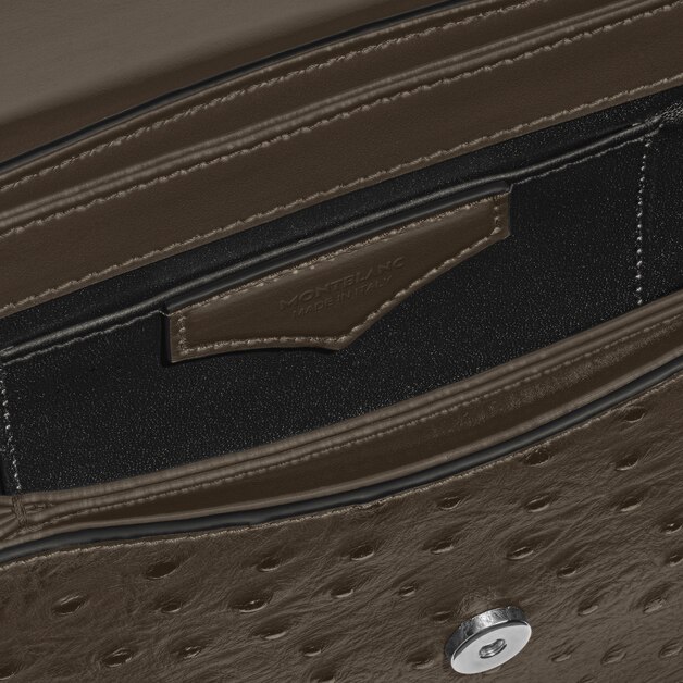 Nib Crossbody Bag in Ostrich-Embossed Leather - 6