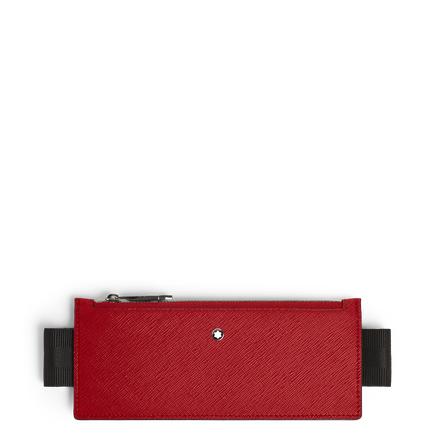 Estuche para 2 Artículos de Escritura con Banda Elástica de Piel Sartorial