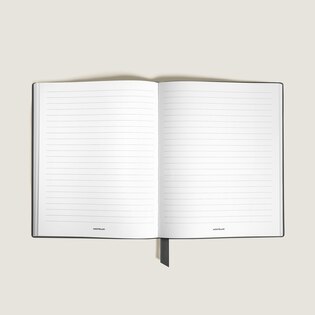 Notebook Small, Black Leather, Black, Lined Pages