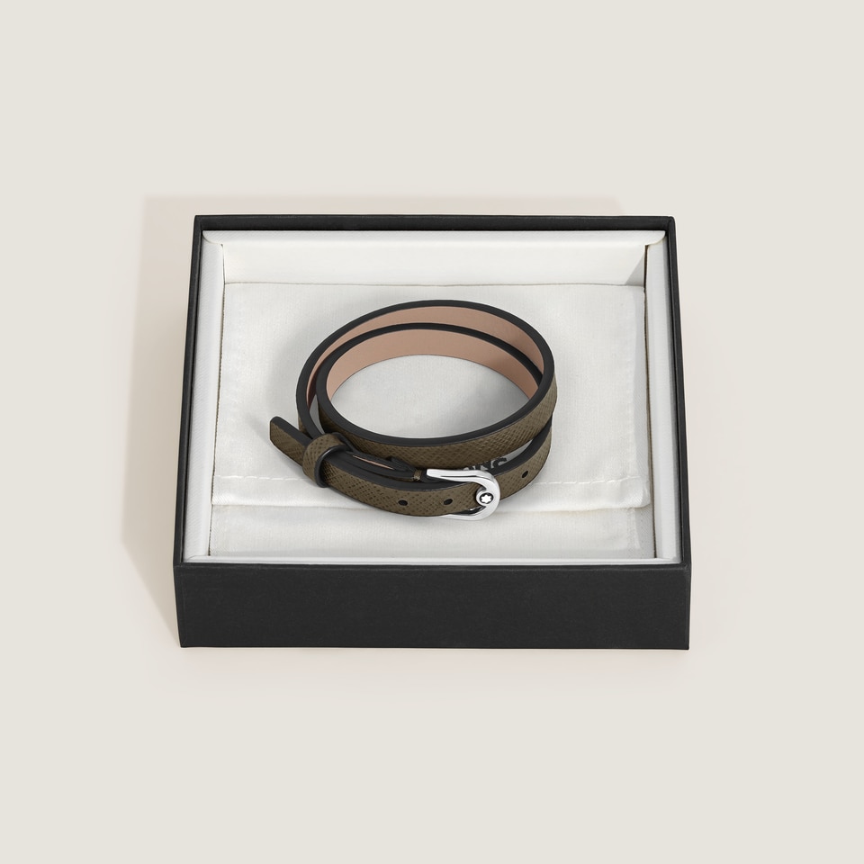 Horseshoe Buckle Adjustable Bracelet in Sartorial Leather - 3