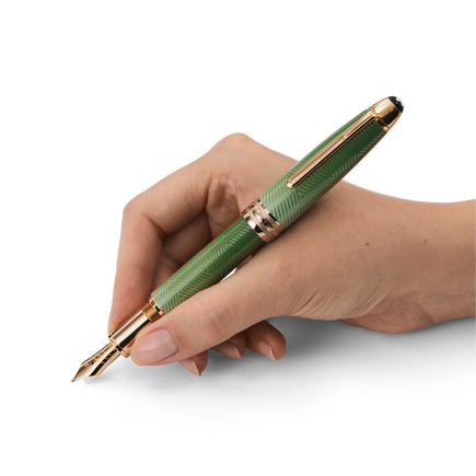 Pluma Estilográfica con Plumín Curvo Meisterstück Calligraphy Solitaire Celadon Dégradé 