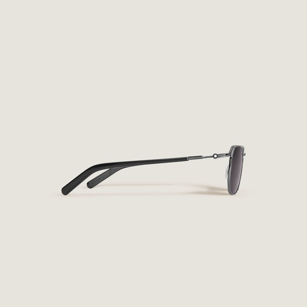 Squared Sunglasses with Grey Metal Frame - 3