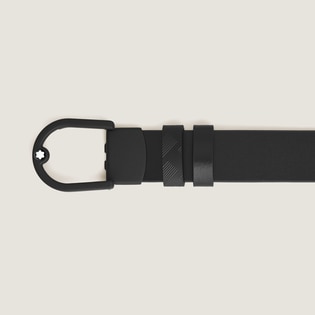 Horseshoe Light Buckle Black/Black 30&nbsp;mm Reversible Leather Belt
