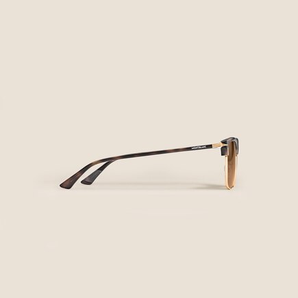 Squared Sunglasses with Metal Gold-Coloured Frame