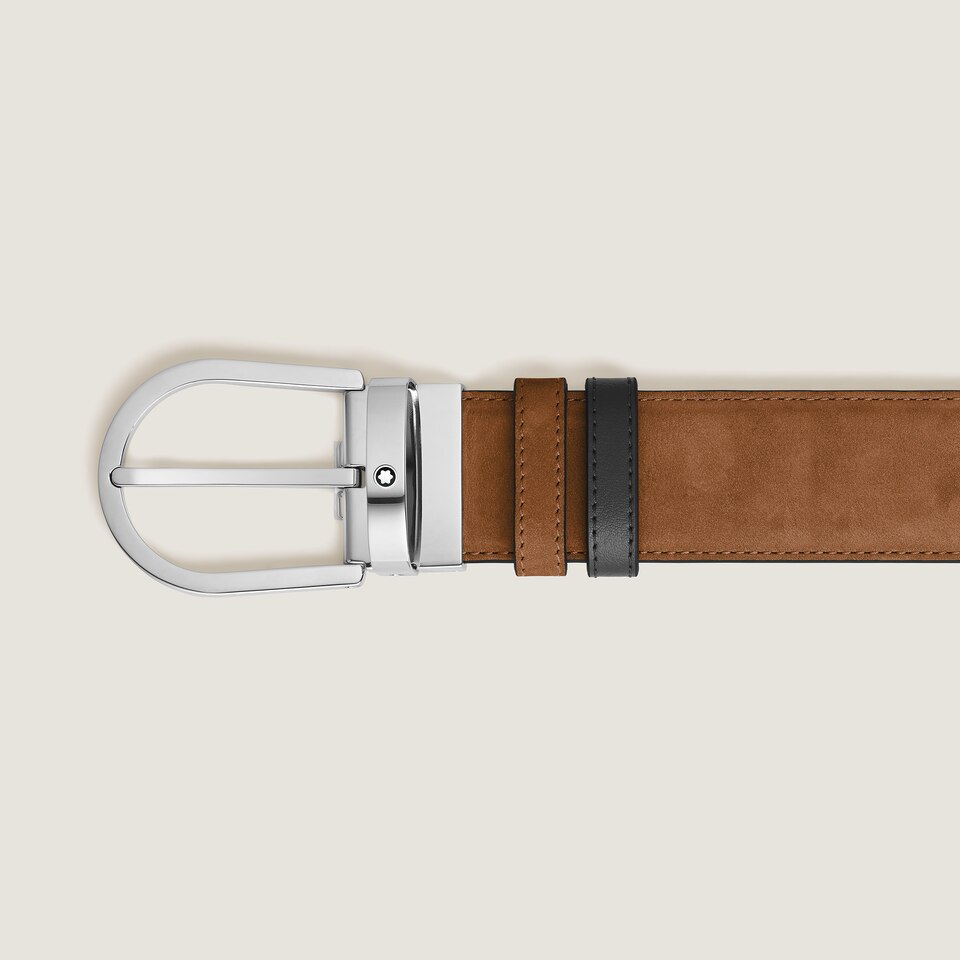 Horseshoe 35 mm Reversible Belt in Suede Leather - 2