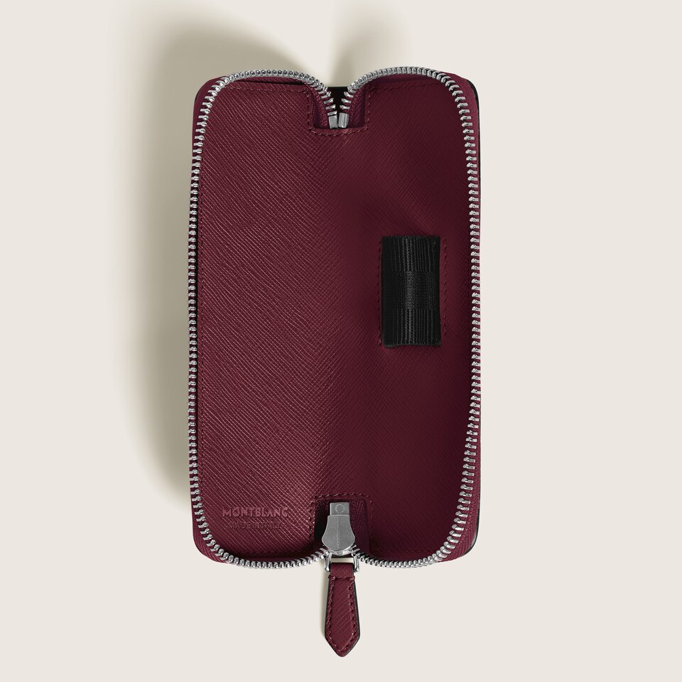 1-Pen Pouch with zip in Sartorial Leather - 3
