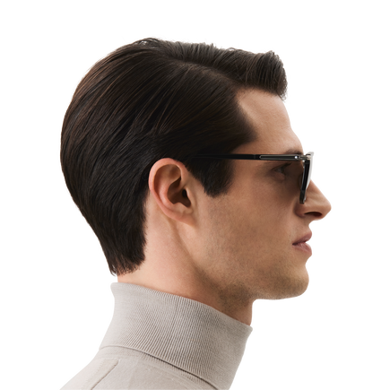 Rectangular Sunglasses with Black Acetate Frame