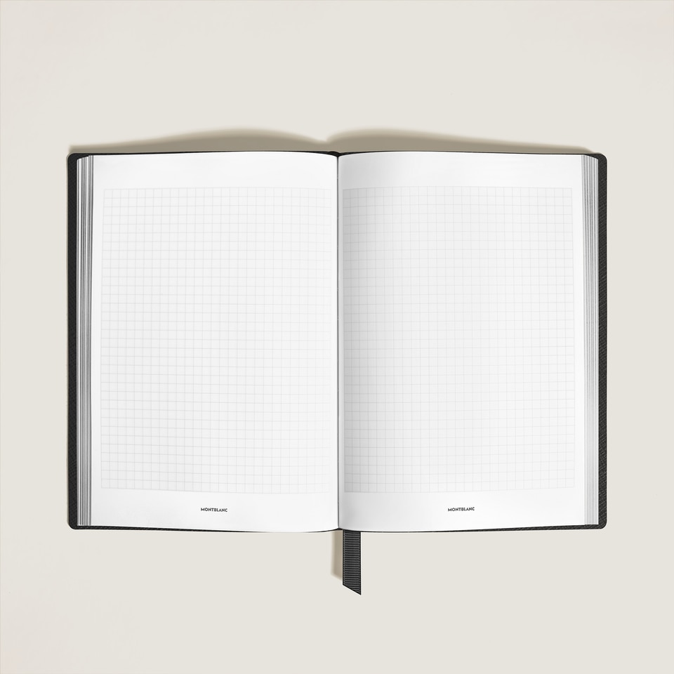 Notebook Medium, Saffiano Leather, Black - Squared Pages - 2