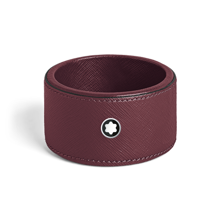 Small Round Desk Tray in Sartorial Leather
