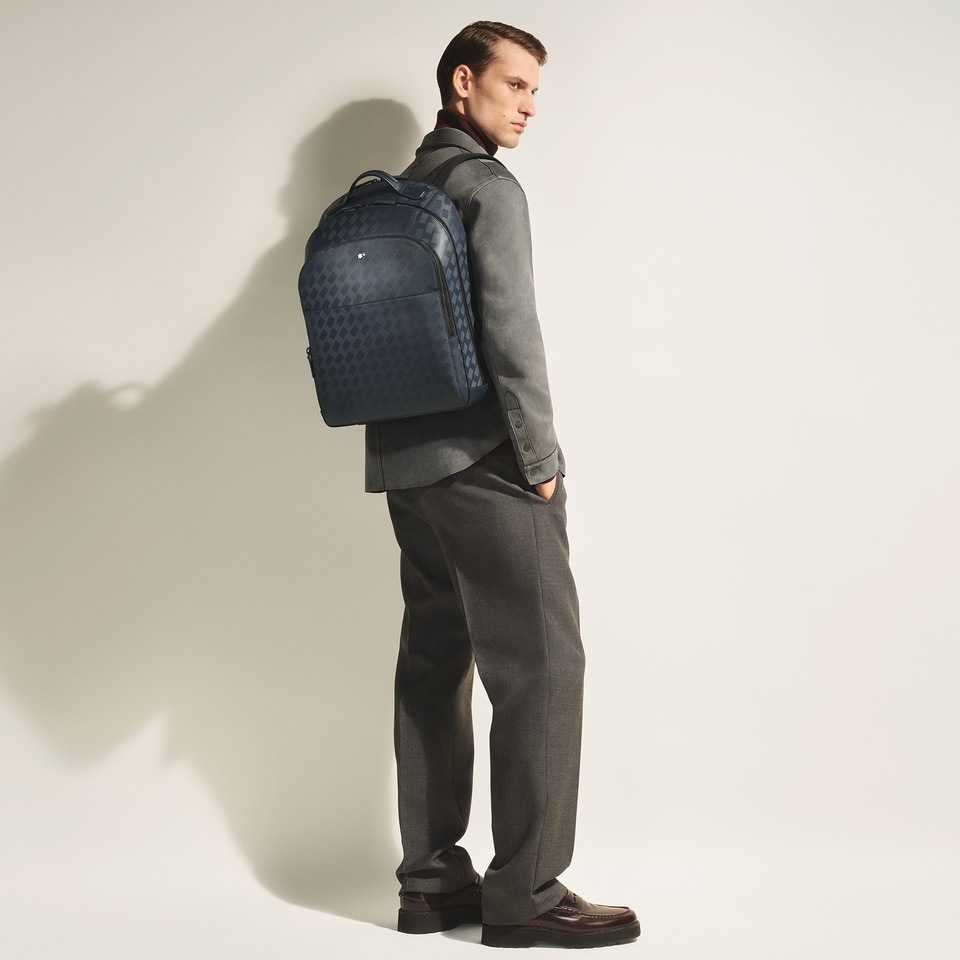 Large Backpack with 3 Compartments in Extreme Leather - 2