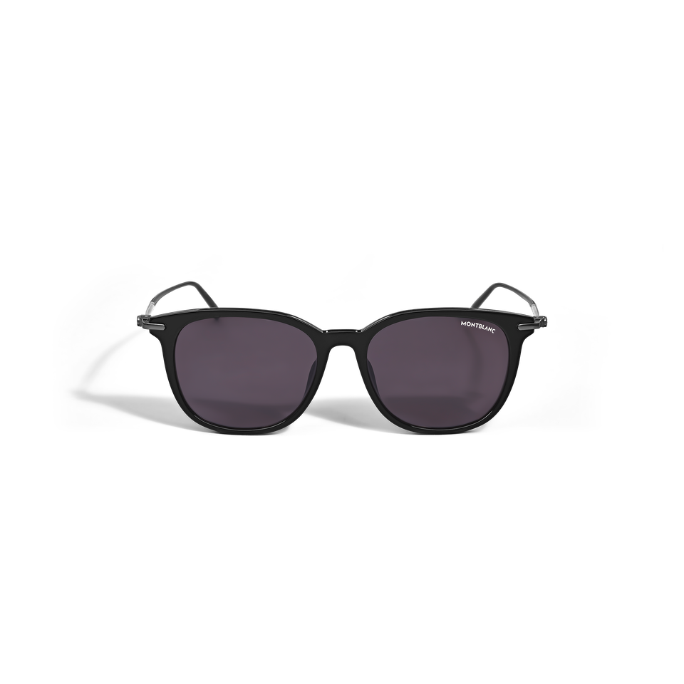 Rechteckige Sonnenbrille mit schwarzem Acetatrahmen - 1