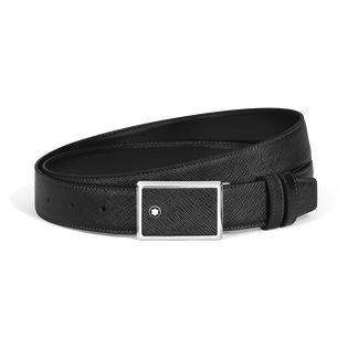 30 mm Reversible Belt in Sartorial Leather with Plate Buckle