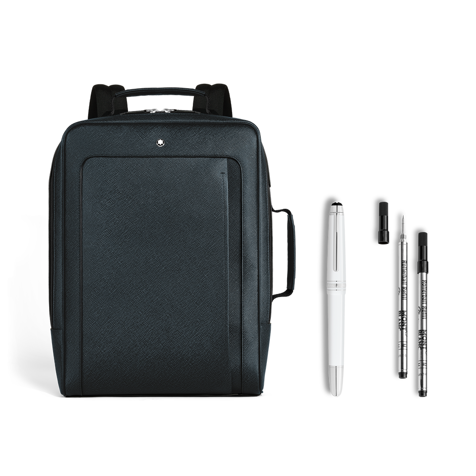 Set with Rectangular Backpack, Rollerball & Refills - 1