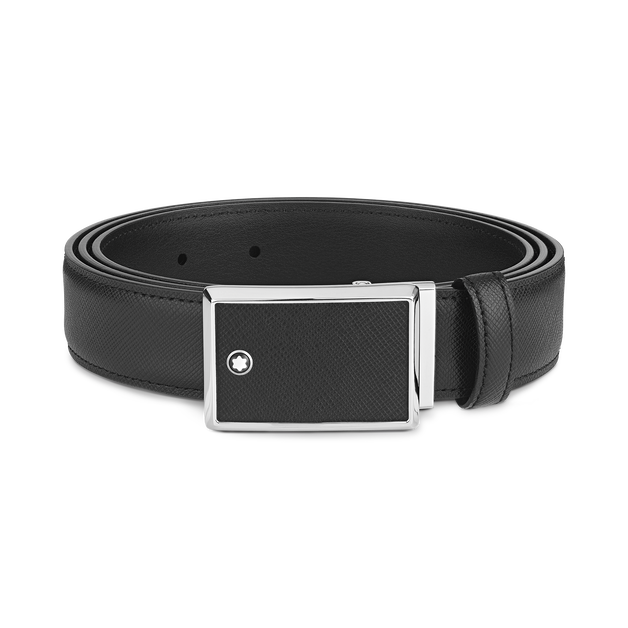 Marquetry Plate 30 mm Belt in Sartorial Leather - 1