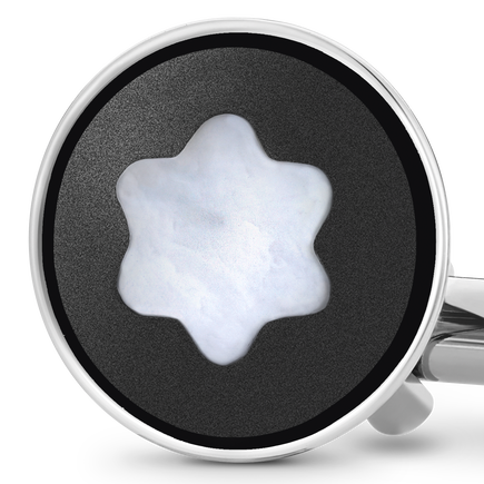 Cufflinks with Mother-of-Pearl Snowcap Emblem