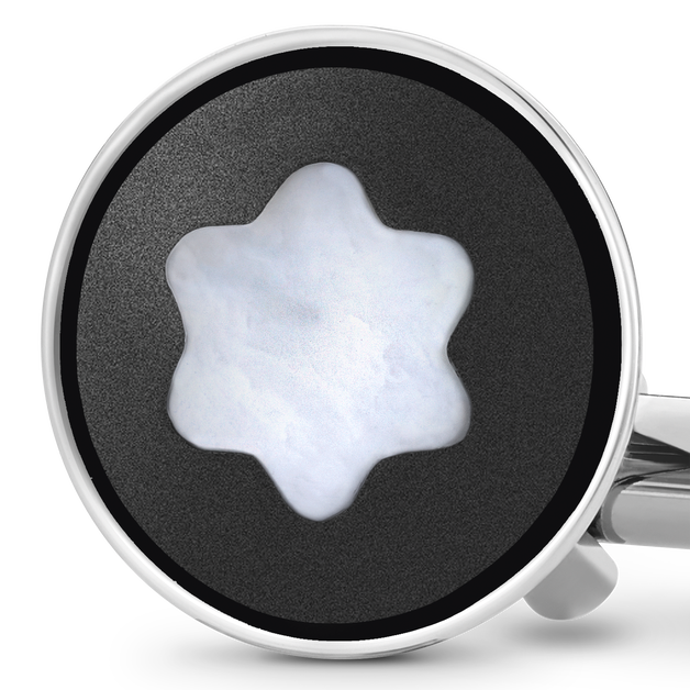 Cufflinks with Mother-of-Pearl Snowcap Emblem - 2