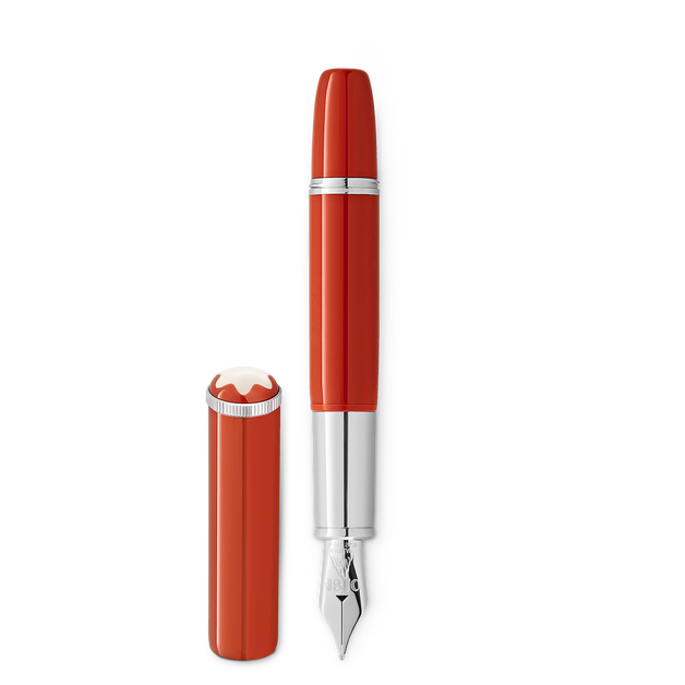 Stylo-Plume Montblanc Heritage Rouge et Noir &laquo;&nbsp;Baby&nbsp;&raquo; &Eacute;dition Sp&eacute;ciale Corail - 1