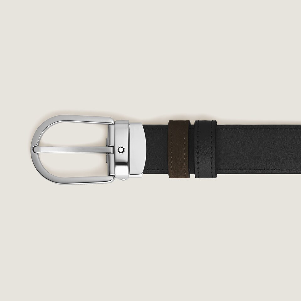 Horseshoe 30 mm Reversible Belt in Suede Leather  - 3