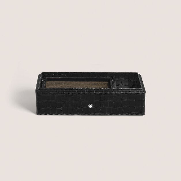 Pen Box in Croco-Embossed Leather - 3