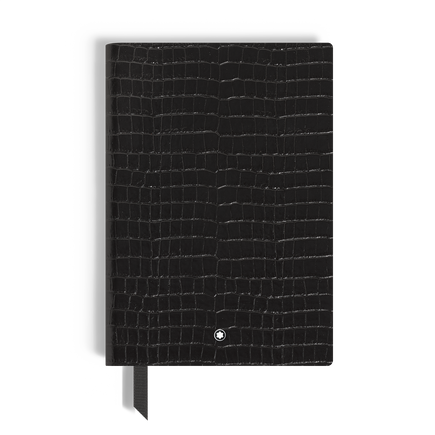 Medium Notebook in Croco-Embossed Leather, Lined Pages