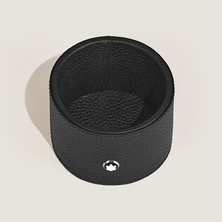 Medium Round Desk Tray in Grain Leather