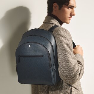 Medium Backpack with 3 Compartments in Sartorial Leather