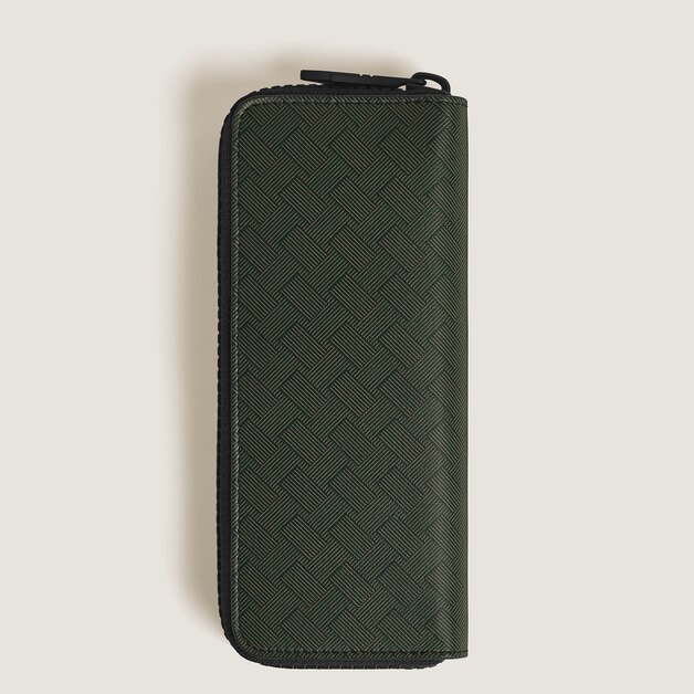 2-Pen Pouch with zip in Extreme Leather - 2