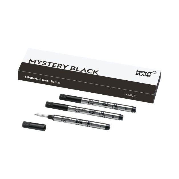 3x Rollerball Small Refills, Mystery Black - 3