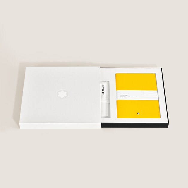 Set con Rollerball PIX Amarillo & Cuaderno Mediano, P&aacute;ginas con L&iacute;neas - 2