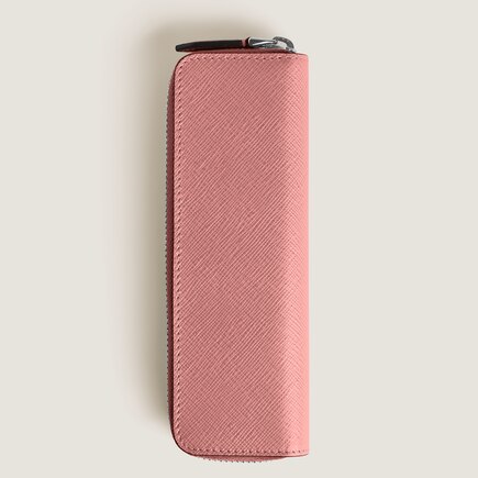 1-Pen Pouch with zip in Sartorial Leather