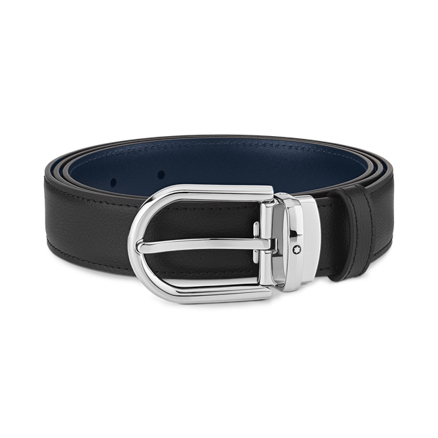 Cinturón Reversible de Piel de 30 mm con Hebilla Horseshoe - 1