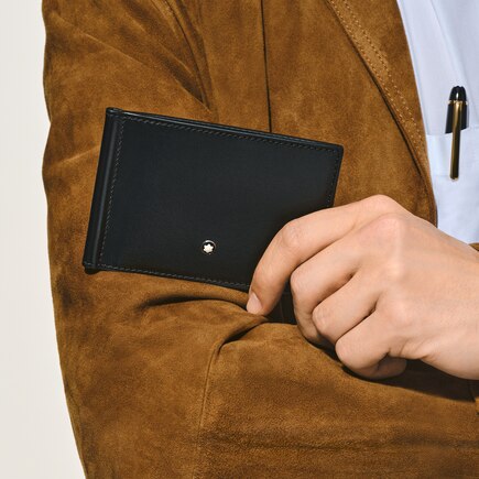 Wallet 6cc with Money Clip in Meisterst&uuml;ck Leather