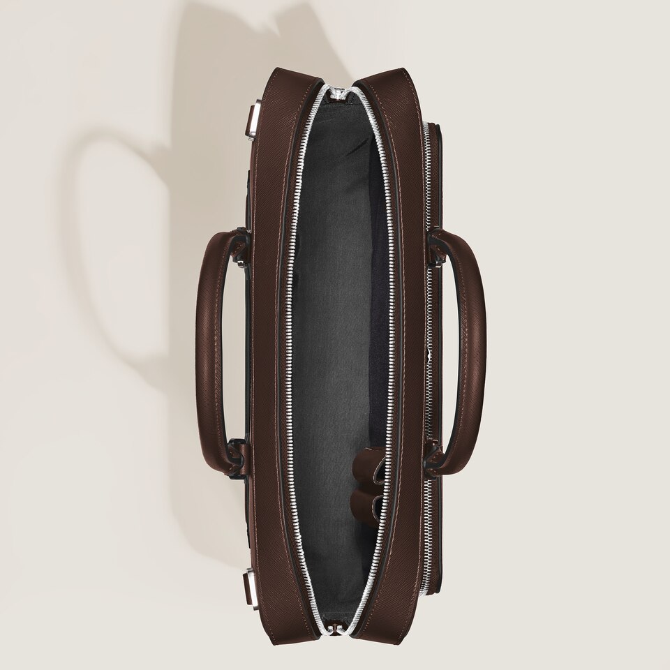 Medium Briefcase with Pocket in Sartorial Leather - 7