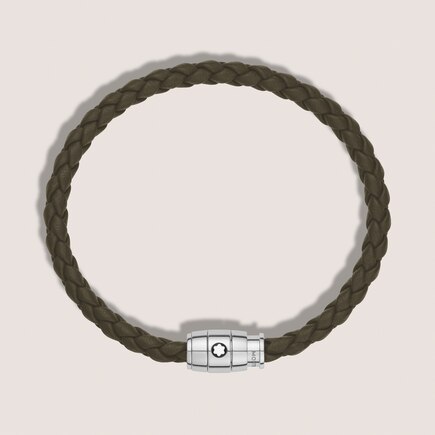Bracciale Con Chiusura a 3 Anelli in Pelle Soft