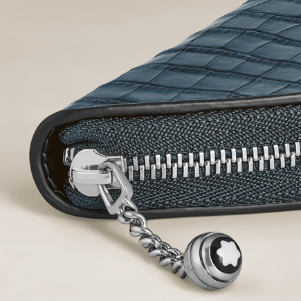 1-Pen Pouch in Croco-Embossed Leather