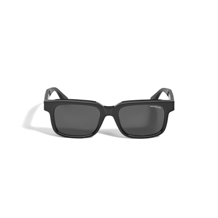 Gafas de sol rectangulares con montura de acetato negro