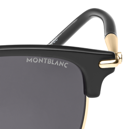 Lunettes de Soleil Rectangulaires avec Monture Injectée Noire