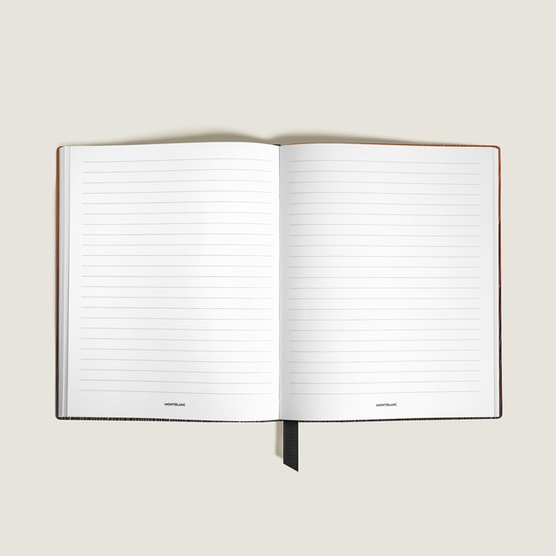 Large Notebook in Corteccia Sfumato Leather, Lined Pages - 2