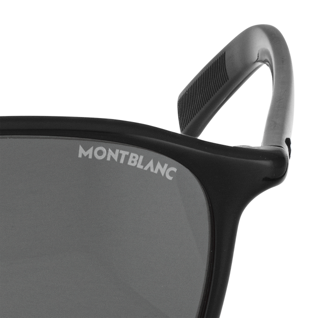 Lunettes de Soleil Carrées avec Monture en Acétate Noire - 3